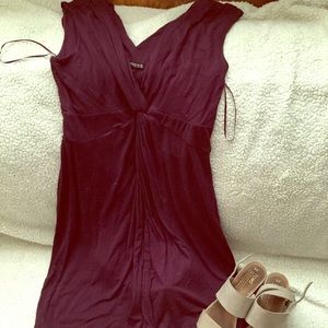 Knot front knit dress